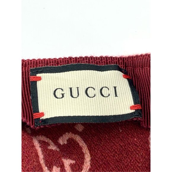 Gucci Pink Wool GG Pattern Baseball Cap With Adjustable Strap - Picture 10 of 10